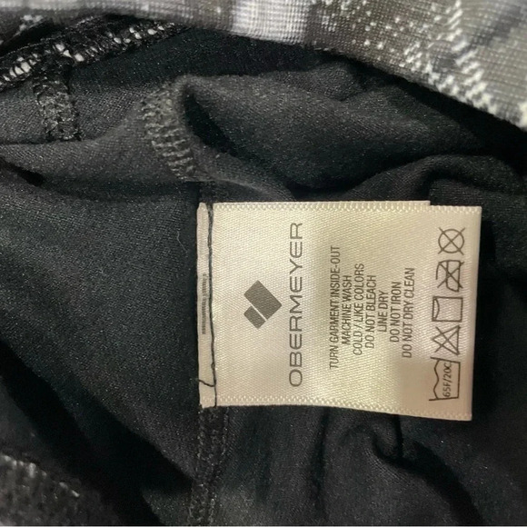 NWT Obermeyer XS Anni Sport Tights XS 75wt Baselayer Black Pattern Leggings - Picture 7 of 8